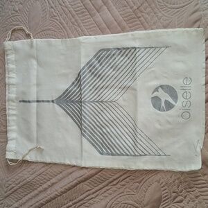 Oiselle Drawstring Bag with Feather Design